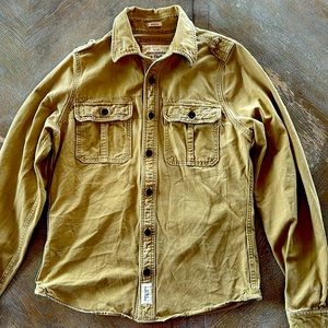 Men’s Abercrombie and Fitch long sleeve distressed shirt.
